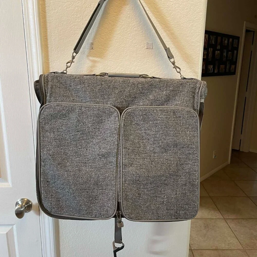 Samsonite tweed folding garment bag